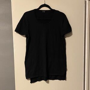 Theory Black Short Sleeve Tee cotton and cashmere